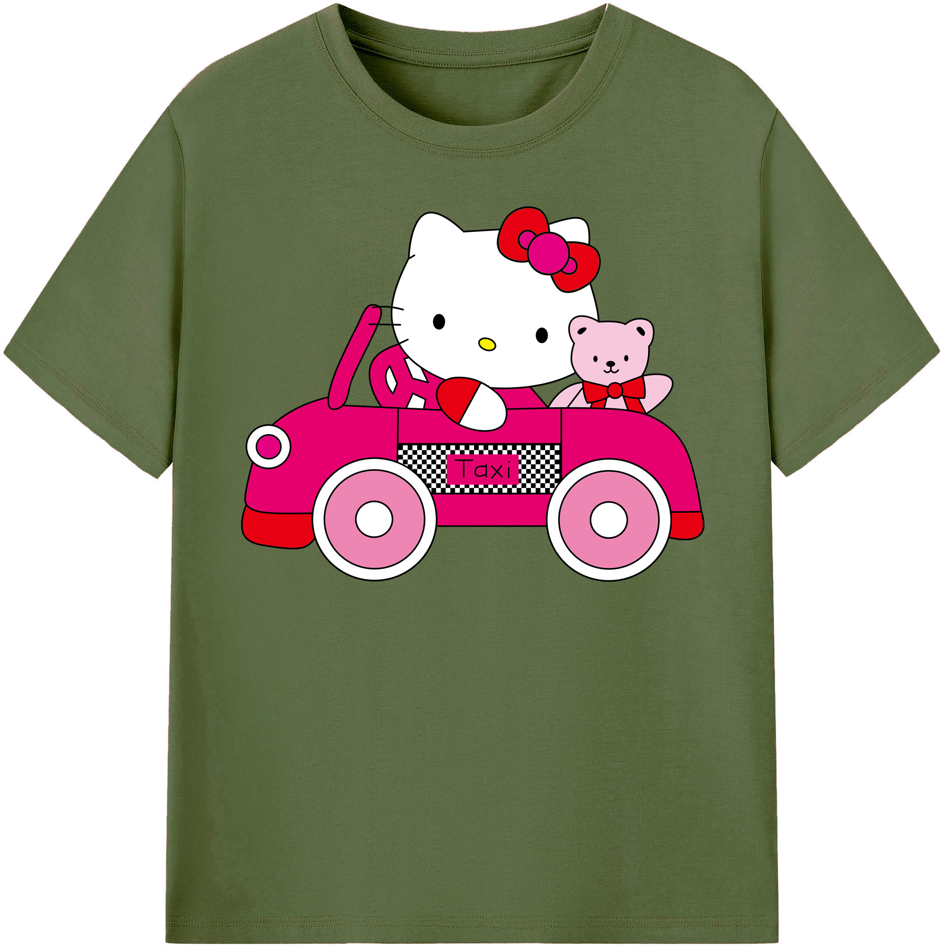 （画像用） Hello Kitty ハローキティ 綿100％半袖Tシャツ（フロントプリント）